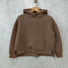 rectangle レクタングル パーカー スウェットボンディングパーカー 無地 カジュアル 抜け感 ブラウン Mサイズ ◎、〇◇
