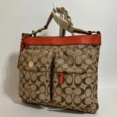 2510-165｜コーチ シグネチャー ショルダーバッグ レッド