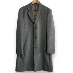 美品 LAUREN RALPH LAUREN ローレンラルフローレン ウール チェスターコート M グレー メンズ 古着 中古 USED