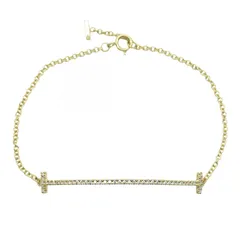 ティファニー TIFFANY＆CO ブレスレット Tスマイル ブレスレット ダイヤ 60150751 腕回り16㎝ K18（イエローゴールド） ダイヤモンド Tスマイル ブレスレット ダイヤ