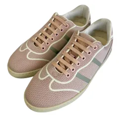 美品 FERRAGAMO フェラガモ ローカット テクニカルファブリック ニットスニーカー 7 1/2 25cm相当 ピンク レディース 古着 中古 USED