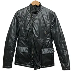 美品 EMPORIO ARMANI エンポリオアルマーニ ジップアップ スタンドカラージャケット ブルゾン 44 ブラック メンズ 古着 中古 USED