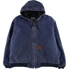 古着 ビッグサイズ カーハート Carhartt アクティブジャケット 中綿入り ダックフルジップパーカー メンズXXXL相当/eaa606447