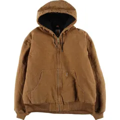 古着 00年代 カーハート Carhartt 中綿入り アクティブジャケット ダックフルジップパーカー メンズL相当/eaa606449