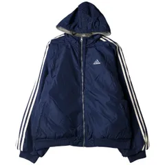 古着 90~00年代 アディダス adidas リバーシブル バックロゴ 中綿パーカー パファージャケット メンズL相当 ヴィンテージ/eaa606849