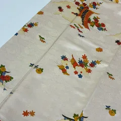 小紋 裄65 団扇の地紋 正絹 着物 MK-2909