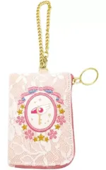 【中古】財布・パスケース ピンク レース×刺繍 パス＆コインポーチ 「カードキャプターさくら」