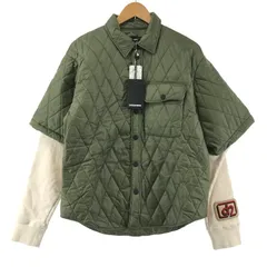 【中古美品】DSQUARED2 ディースクエアード S71DM0570 QUILTED SHORT SLEEVE SHIRT  シャツ ブルゾン 半袖 中綿 レイヤード キルティング ワンポイントロゴ 【141-251217-mh-08-fuz】