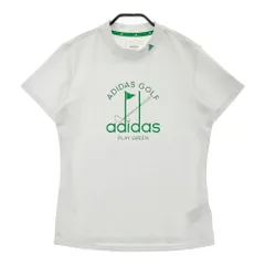 サイズ：XL ADIDAS GOLF アディダスゴルフ 2023年モデル グラフィック半袖モックネックシャツ  ホワイト系 [240101596856] ゴルフウェア レディース ストスト