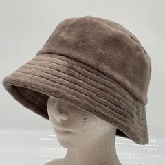 KO3729□カシラ CA4LA FLEECY2 バケットハット バケハ フェイクファー 茶 ブラウン KTZ20437