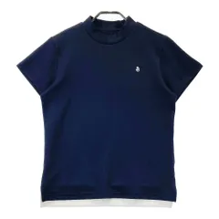 サイズ：2 JACK BUNNY ジャックバニー 2024年モデル モックネック半袖Tシャツ  ネイビー系 [240101598886] ゴルフウェア レディース ストスト