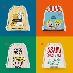 キャラクター 巾着袋 19*24cm 小物整理 学生 アメカジ 化粧ポーチ 洗面道具入れ 便利