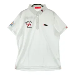 サイズ：L ROUGH&SWELL ラフアンドスウェル  半袖ポロシャツ ボタンダウン  ホワイト系 [240101596768] ゴルフウェア レディース ストスト