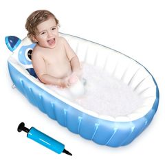 Inflatable bathtub, toddler bathtub, non-slip baby pool (seat type), foldable baby shower, mini inflatable pool, essential for children, travel bathtub, portable bathtub