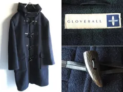 希少 90sビンテージ GLOVERALL グローバーオール チンスト付 裏チェック ダブルフェイスウールメルトン ダッフルコート 40 ネイビー 英国製