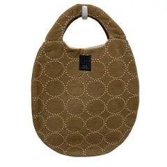 新品同様 mina perhonen ナペルホネン tambourine エッグバッグ ハンドバッグ ブラウン レディース 古着 中古 USED