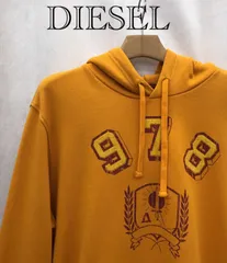 DIESEL ディーゼル スェット パーカー イエロー 42 メンズ A06807 S-GINN-HOOD-E5 LL イエロー  メンズ ファッション