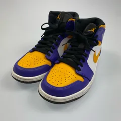 【姫路東店】 中古 NIKE | ナイキ スニーカー AIR JORDAN 1 MID LAKERS DQ8426-517 年式:2022A/W マルチカラー 25.5cm 【126】