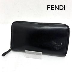 FENDI 長財布 ラウンドジップ ブラック モンスター バグズアイ レザー