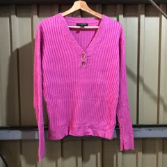1455 LAULEN RALPH LAUREN セーター ピンク XL ローレンラルフローレン ニット コットン リブ編み 古着卸 アメリカ仕入