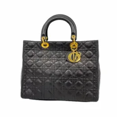 クリスチャン・ディオール(Christian Dior) クリスチャンディオール ハンドバッグ カナージュ レザー ブラック レディース