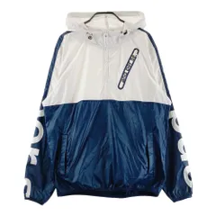 サイズ：L AND PER SE アンパスィ  フード付 ハーフジップブルゾン ロゴ  ネイビー系 [240101571993] ゴルフウェア メンズ ストスト