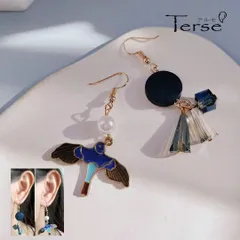 ピアス レディース ロングピアス 揺れる アシンメトリー ブルー 青 鳥モチーフ バード 燕 ツバメ パール ジルコニア 上品 大人可愛い きれいめ シンプル おしゃれ 普段使い デート お出かけ ギフト バレンタイン   デートアクセサリー 愛 幸運モチーフ