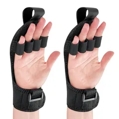 SALUDABLE リハビリ 手袋 補助固定 手指訓練 グッズ 脳梗塞 握力 片麻痺 トレーニング (通常版 2個セット) [通常版 2個セット]