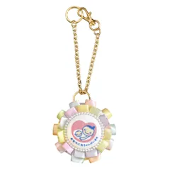 新品 マタニティロゼット◇ダブルフリルキーホルダー フリルが可愛い ママになるみなさまへ ギフト プレゼント お祝い 日本製 マタニティマーク（レインボー）