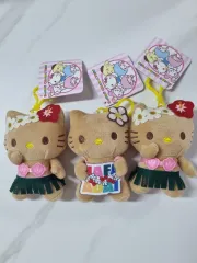 まとめ3個 ハローキティ ハワイ ぬいぐるみ キーホルダー