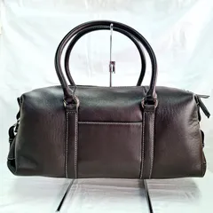 未使用★保存袋付き HAMANO ハマノ 濱野皮革工藝 ミニボストンバッグ ラムレザー ダークブラウン ハンドバッグ