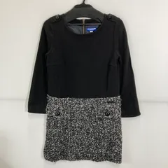 【中古品】BURBERRY BLUE LABEL バーバリーブルーレーベル ワンピース ウール ツイード 切替 ドッキング スカート 長袖 【168-250823-mh-07-fuz】