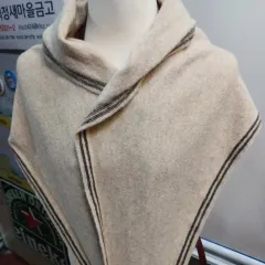 アイボリー色 ニット ショール 옥도리 冬 61064