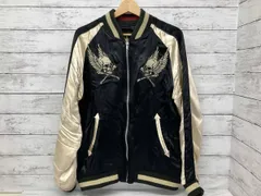 VANSON／AMERICAN BASS／スカジャン／フライングスター／スーベニアジャケット／リバーシブル／ブラック／スカル／Lサイズ