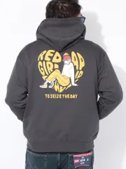 パーカー 長袖 メンズ 大きいサイズ バックプリント プルオーバー Red Cap Girl (レッドキャップガール)