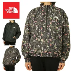 ノースフェイス THE NORTH FACEレディース ジャケットW HYDRENALINE PULLOVER総柄 ナイロンジャケットブラックプリント 蝶々防風 マウンテンパーカー マウンパ ナイロン