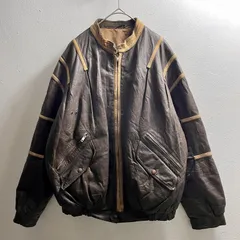 イタリア製 80s レザージャケット ブルゾン ライダース ヨーロッパ 高級 本革 マルボロ Marlboro 希少