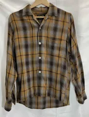 Dominion Cloth/ドミニオン クロース/長袖シャツ/60s/レーヨン/シャドーチェック/オンブレ/古着/ヴィンテージ