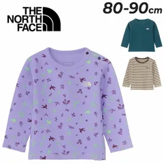 ザ・ノース・フェイス ベビーウェア 長袖 Tシャツ 80cm 90cm 子供服 THE NORTH FACE ラッチパイルクルー パイル地 ボーダー柄 無地 プリント柄 ロンT  /NTB62201