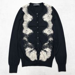 25223✨️ドゥロワー カシミア100% フリル カーディガン ブラック