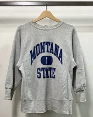 Champion チャンピオン REVERSE WEAVE リバースウィーブ スウェット サイズM 90S MONTANA ライトグレー 3段 USA製 汚れ・擦れ・破れあり