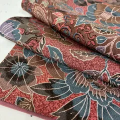 小紋 裄65 草花の染め 正絹 着物 MK-2923