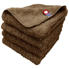 今治タオル タオルハンカチ 4枚セット アースカラー ブラウン 約20×20cm 綿100% 吸水 吸水 速乾 柔らかい手触り 新品 未使用 まとめ買い