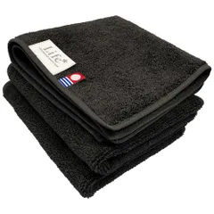 今治タオル タオルハンカチ 3枚セット メンズカラー ブラック 約25×25cm 綿100% 吸水 吸水 速乾 軽量 新品 未使用 まとめ買い