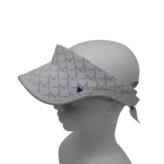 TaylorMade(テーラーメイド) サンバイザー 白グレー総柄 レディース フリーサイズ ゴルフウェア 2512-1488 中古