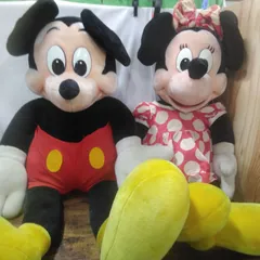 TDL  ぬいぐるみ  特大ミッキーマウス、ミニーマウス  昭和レトロ  R731
