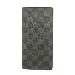 ★SALE【5pe6768-k】ルイヴィトン 長財布 ダミエ・グラフィット ポルトフォイユブラザ N62665  グレー ブラック【中古】メンズ