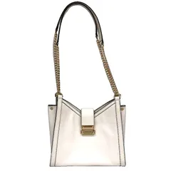 MICHAEL KORS マイケルコース ホイットニースモール チェーンショルダー トートバッグ レザー 白 aq12406