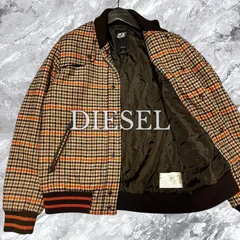 極美品 DIESEL ディーゼル 55DSL ボンバージャケット ブルゾン 千鳥格子 ウール ナイロン  ハリントンジャケット スイングトップ マルチカラー Mサイズ
