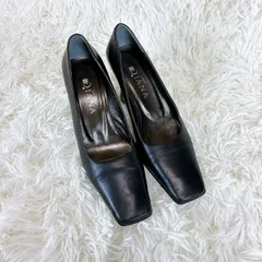 DIANA スクエア パンプス 本革 黒 フォーマル 冠婚葬祭